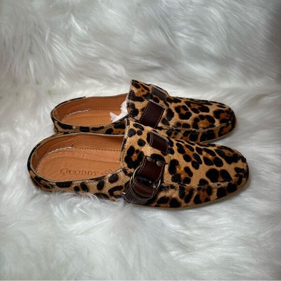 NIB Quoddy's Ring Mule in Leopard Haircalf - Picture 4 of 10